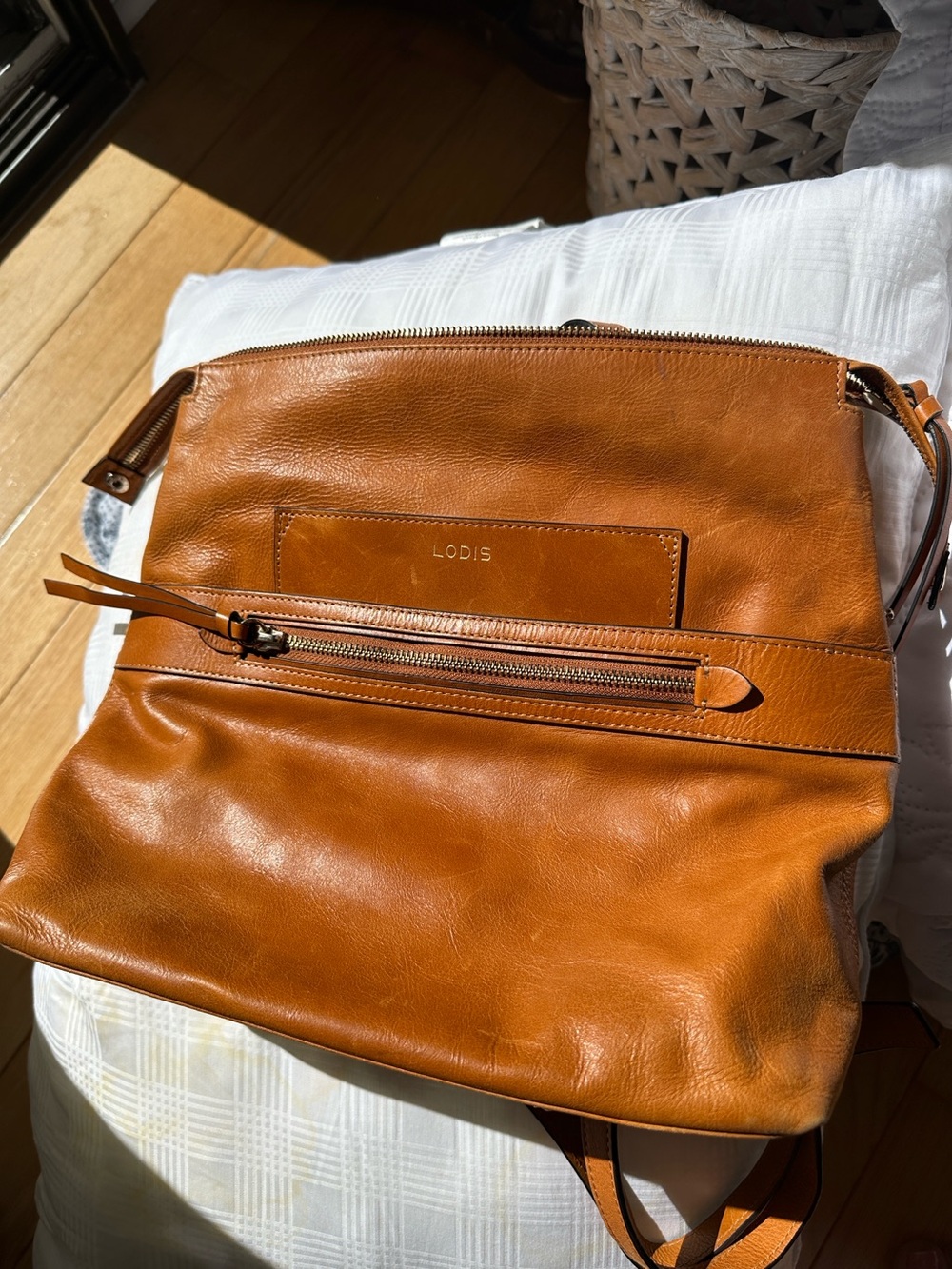 Lodis Catalina Leather Backpack in tan